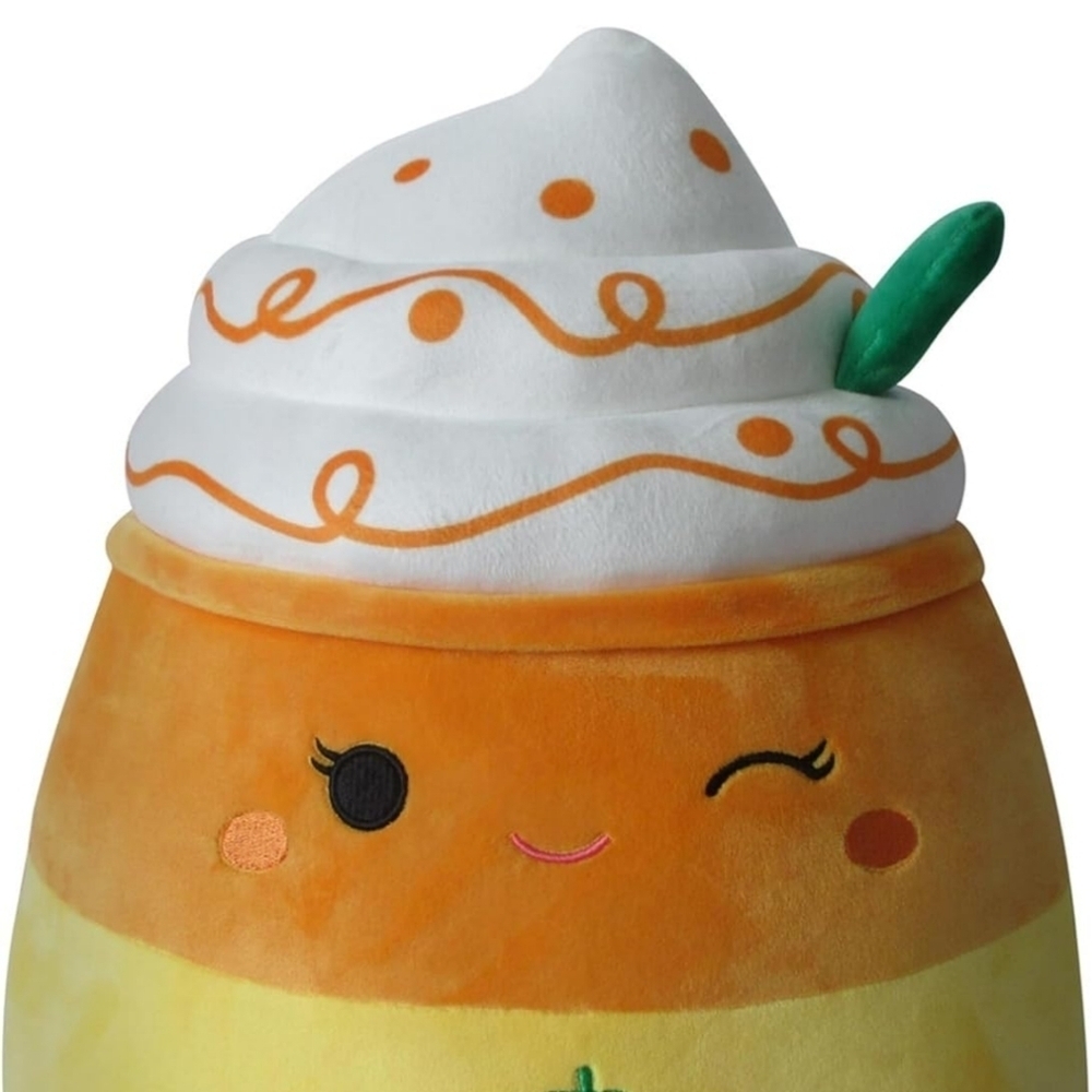 Cute Orange and White Plush Toy Squishmallows Original 14-Inch Delindy Orange Pu